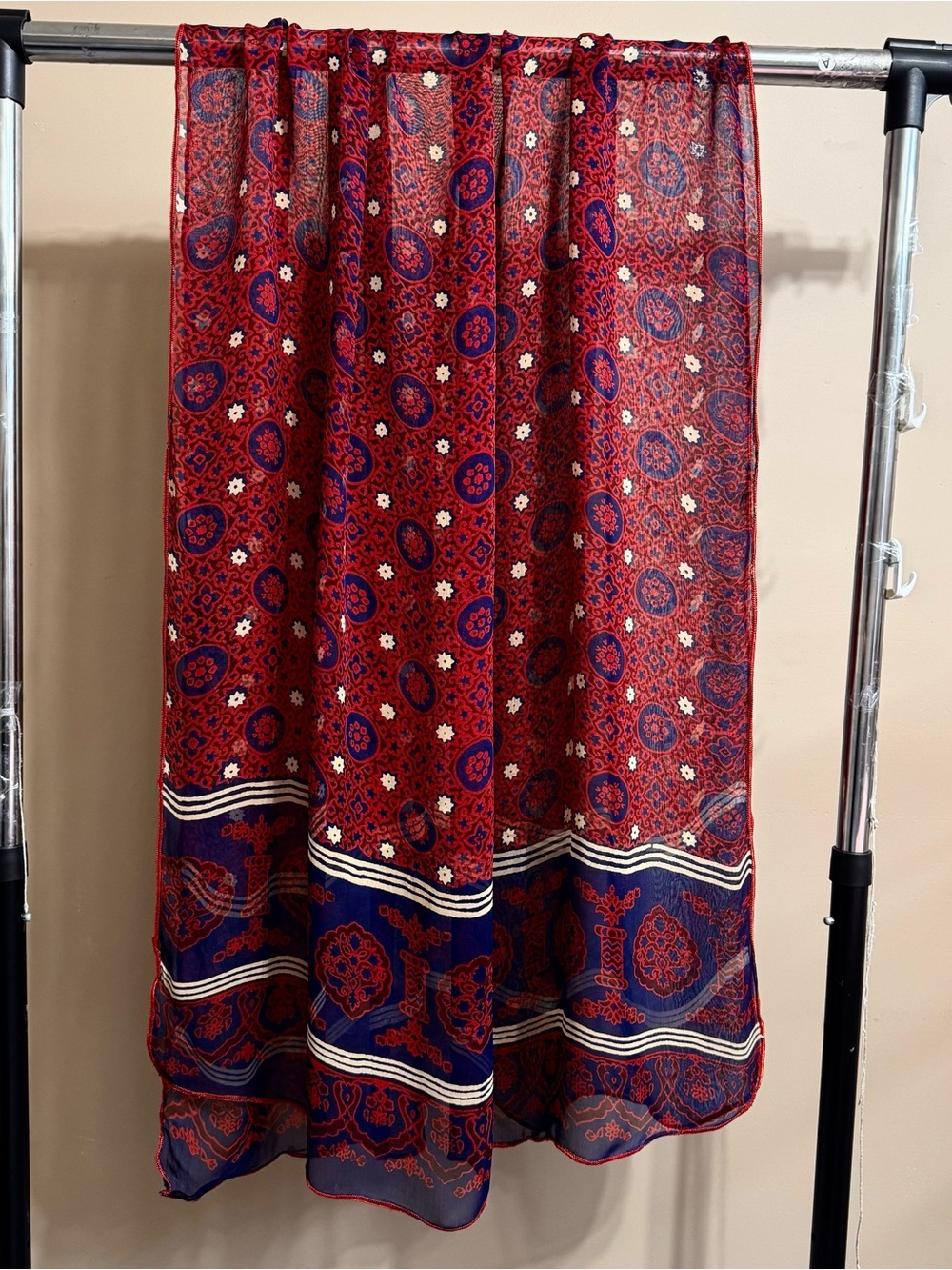 Pakistani chiffon Ajrak print dupatta/scarves